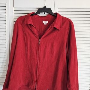 Cato Red Utility Jacket with Classic Collar